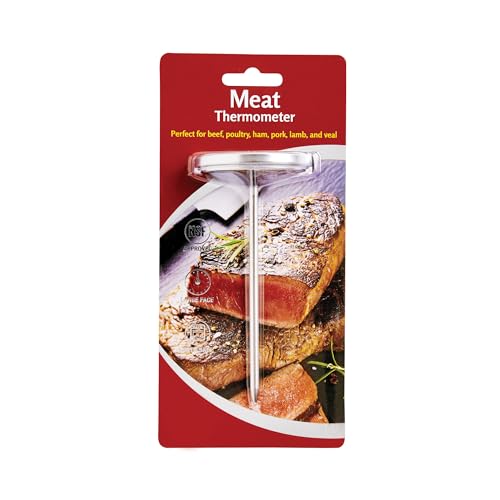 Termômetro HIC Roasting Meat Poultry Ham Peru, Seguro para Forno, Grande Face de Fácil Leitura, Hast