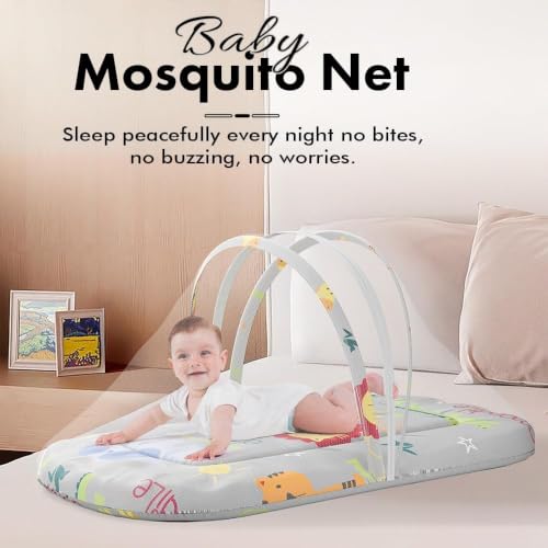 Image of StarAndDaisy Baby Mosquito Net with Mattress and Sleeping Bag, Foldable Mosquito Net Bed with Breathable Mesh, Portable Baby Bedding Set for Newborn