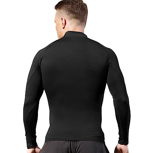 Men's Compression Shirts Long Sleeve Athletic Workout Tops Gym Undershirts Active Sports Baselayers3