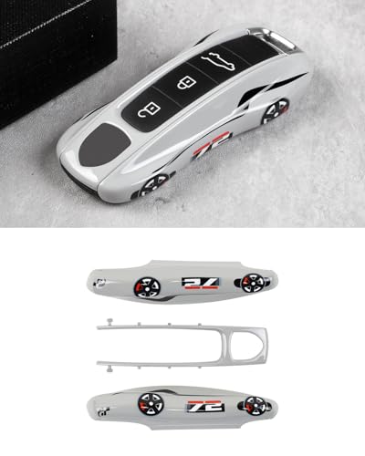 Protection clé Porsche 911 et Panamera - Coque de clé de voiture grise