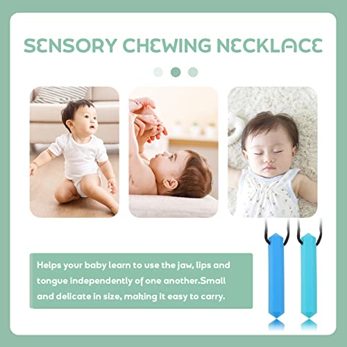 Healifty 2 pçs colar de mastigação sensorial de silicone pingente de mastigação brinquedos para mord
