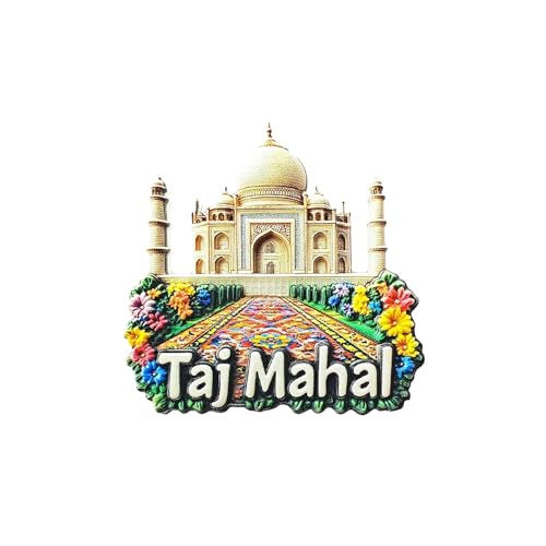 Imán decorativo 3D Taj Mahal, souvenir de India miniatura 1