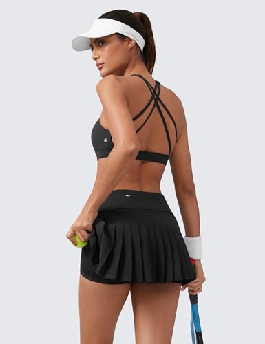 CRZ YOGA Women's Quick Dry Pleated Tennis Skirts Mid Waisted Cute Athletic Workout Running Sports Golf Skorts Volleyball4