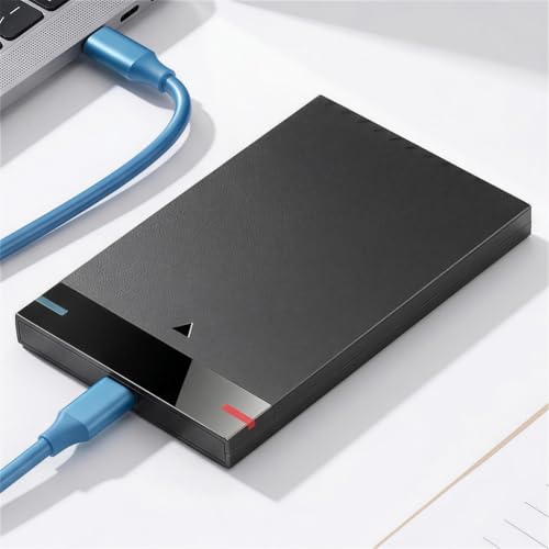 Disco rígido externo, disco rígido portátil USB 3.0 de alta velocidade, HDD externo compacto para armazenamento e backup de dados, preto