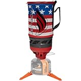 Jetboil Flash Camping and Backpacking Stove System, Portable Propane/Isobutane Burner with Cooking Cup for Outdoor Trips and Hiking, Patriotic