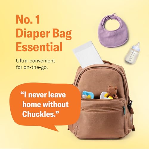 Image of Chuckles 5-Layer Disposable Changing Pads for Baby - 17x24 50ct Disposable Diaper Changing Pads, Changing Pad Liner, Baby Pee Pads, Diaper Pads, Hypoallergenic Changing Pads for Travel - Curera Brand
