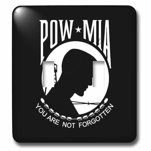 Interrupteur double Pow Mia double bascule noir et blanc 3dRose