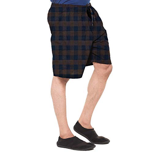 Men Checks Cotton Shorts 