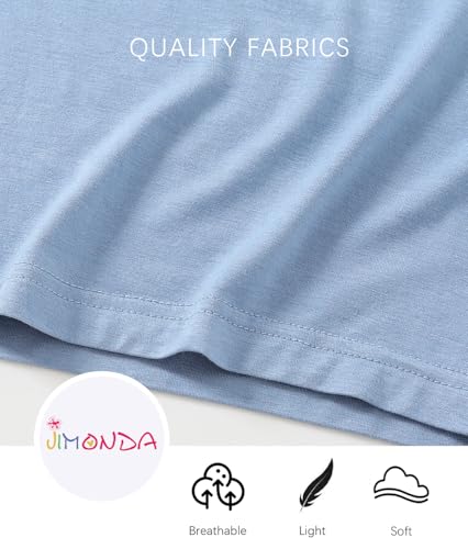 Jimonda Baby Boys Girls Pajama Sets Kid Soft Sleepwear Rayon From Bamboo Sleepwear Short Sleeve 4-Piece Cool Jammies 18M-12Y3