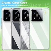 Cresee Kompatibel mit Xiaomi 15 Hülle Case, Transparent Harte Rückseite + Weiche TPU Bumper Dünn Handyhülle Stoßfest Schutzhülle für Xiaomi 15, Clear – Ansicht 3
