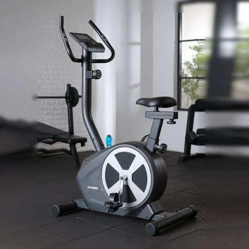Image of Kobo Folding Magnetic Exercise Bike with 3KG Flywheel, 120KG Max User Weight - Compact, Adjustable, Upright Modes - Home Workout Fitness Cycle (MB-10)