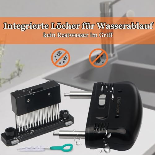DePango Fleischzartmacher, Steaker Fleischzartmacher Edelstahl mit robustem Edelstahl 48 Klingen für Fleisch, Steak, Hähnchen… – Ansicht 6