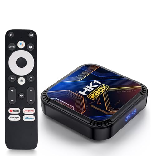 Android TV Box 13.0, 2024 Android TV Box HK1 RBOX K8S 4GB RAM 64GB ROM, WiFi 6 4K TV Box Android RK3528 Quad-Core 2.4G/5G WiFi BT 5.0 USB 3.0 Dispositivo De TV Inteligente,4gb+64gb