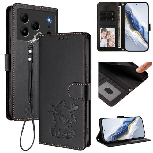 �X�}�z�P�[�X �Ή��@�� for Doogee Note 56 (Pro) / Note 56 Plus �������[�h�y�t���b�v�X�^���h�J�[�h�z���_�[�E�H���b�g�}�O�l�b�g�N���X�v�t�H���P�[�X�z Black