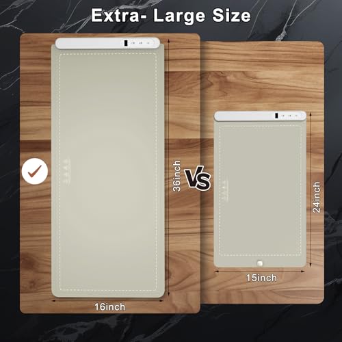 Image of FYY Extra Large Warming Mat for Food - Rapid and Full Surface Heating, 6 Temp Settings, 6H Timer, Rollable Portable Food Warming Mat for Gatherings, Parties, Keep Meal Warm (XX Large Size, Khaki)