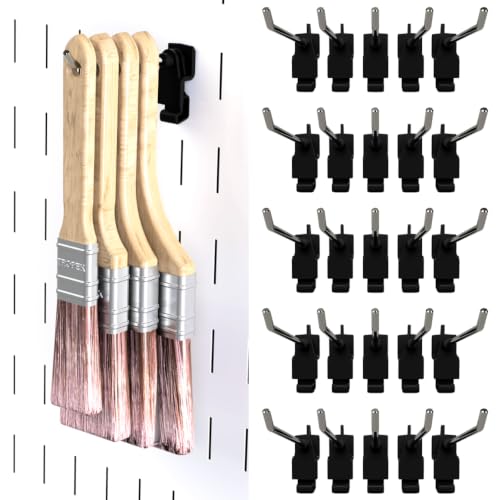 Image of 3-inch Wire Hook Model 113 Black | Compatible with Wall Control | for Tool Wall Organization of Combination Wrenches, Adjustable Wrenches, Hammers, Paint Brushes, Merchandise, More | 25-Pack