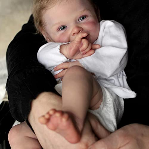 Anano 20NPK3004-001#LJT230418 Realistic Reborn Baby Dolls Girl - 20 Inch Life Like Baby Dolls That Look Real Perfectly Cute Smiling Baby Doll Feel Real Baby Doll Real Life Toddler Baby Reborn Doll thumb #6