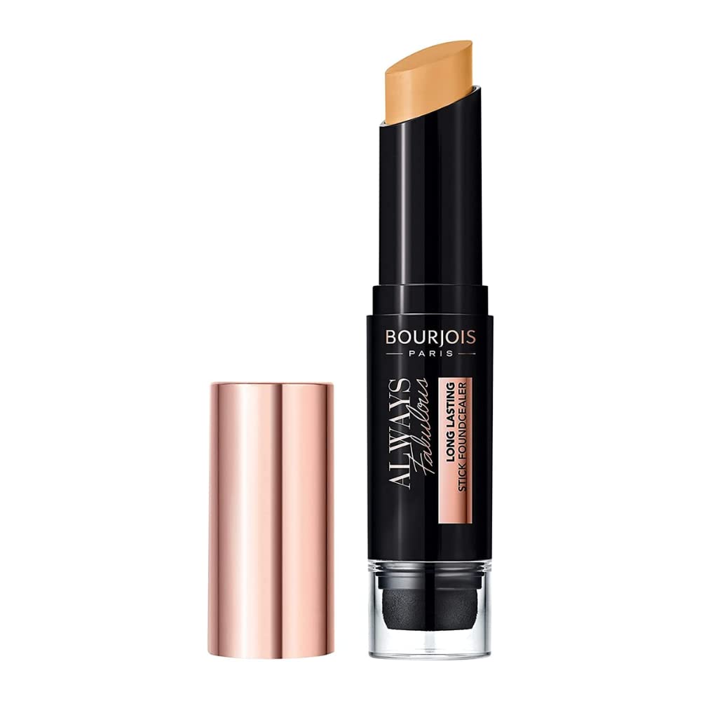 Bourjois Always Fabulous 24 Hour 2-in-1 Foundation and Concealer Stick with Blender, 415 Sand