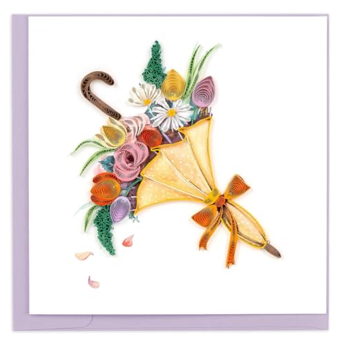 Carte de vœux quilling avril multicolore 15 cm pour célébrer le printemps