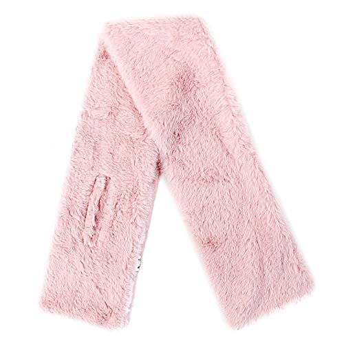 Lobagve Van Caro Warm Plush Scarf Solid Color Faux Fur Winter Neck Warmer Wrap Christmas for 3-12 Years3