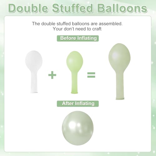 Sage Green Balloons for Bridal Shower for Bridal Shower Decorations — view 3