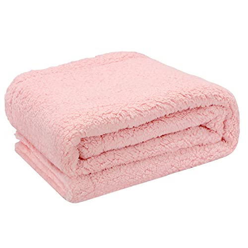 furrybaby 2-in-1 Puppy Blankets for Small Dogs - Premium Super Soft Sherpa & Fleece Dog & Cat Bed Blankets - Washable & Portable - Beige (24"x32")