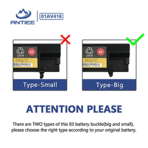 Antiee 01Av418 Laptop Battery Replacement For Lenovo Thinkpad E570 E570C E575 Series 01Av417 Sb10K97574 01Av414 Sb10K97571 Sb10K97575 01Av415 01Av416 Sb10K97572 4X50M33574 14.6V 41Wh 2810Mah #TOP5