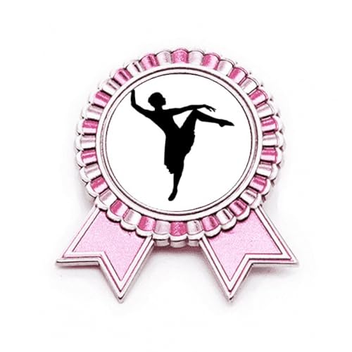 Broche rose de danse en métal idéale pour le sport