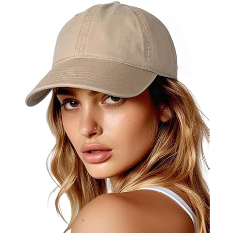 FURTALK Unisex Vintage Baseball Cap in Light Khaki Cover