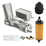 Boeeda Upgraded Aluminum 3.6L V6 Engine Oil Cooler Assembly with Oil Filter Housing and Sensor Compatible With Ram Dodge Jeep Chrysler and Routan 2011-2016 Replaces# 926-876 926-959
