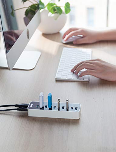 Upgraded-Version-Anker-USB-30-SuperSpeed-10-Port-Hub-Including-a-BC-12-Charging-Port-with-60W-12V-5A-Power-Adapter-VIA-VL812-B2-Chipset-and-Updated-Firmware-9081-AH231