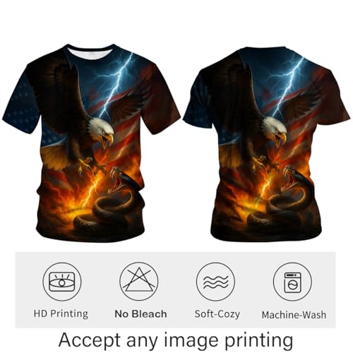 Blissboy Funny Animal Graphic T-Shirt Novelty Short Sleeve Crewneck Shirt