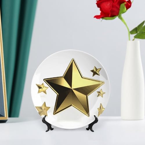 Plato Decorativo de Porcelana 7 pulgadas con Soporte miniatura 6