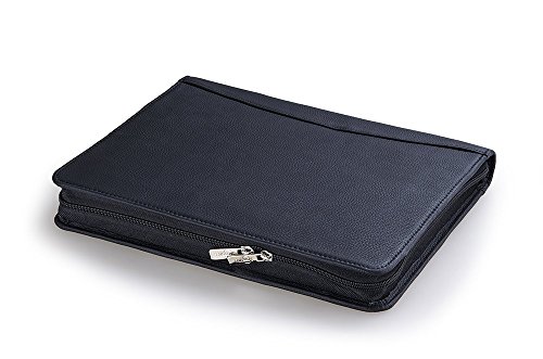 Classic Leather Organizer 3-Ring Padfolio With Left-Hand Or Right-Hand Option #TOP1