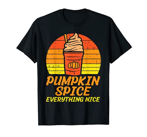 Calabaza Especia Todo Bonito Retro Otoño Temporada Oto Camiseta