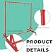KUAFU 5ft-7ft Adjustable Paint Stand Automotive Painting Rack 8 Hooks Auto Body Stand for Painting Drying w/ 4 Swiveling Wheels Red