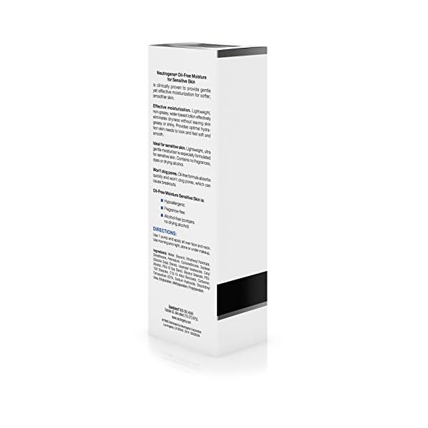 Neutrogena-Oil-Free-Facial-Moisturizer-Sensitive-Skin-4-Fl-Ounce Neutrogena Oil-Free Moisture Daily Hydrating Face Moisturizer for Sensitive Skin, Fast Absorbing Ultra-Gentle Lightweight Face Lotion Moisturizer with Glycerin, Non-Comedogenic, 4 fl. oz