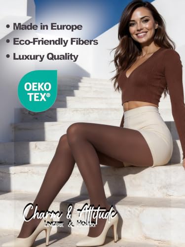 Image of Charm and Attitude Semi Opaque Tights for Women | Colored Pantyhose Stockings Nylons 40D