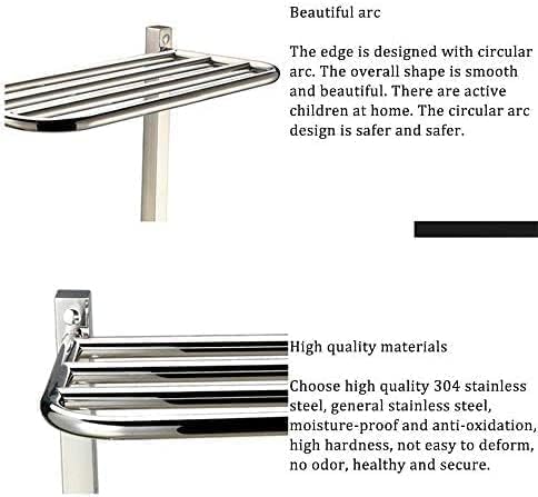 Stainless Steel Electric Towel Warmer Rack for Bathroom, Wall-Mounted Heated Towel Shelf, Classic Drying Rack for Cozy Warm Towels, Luxury Home Spa Accessory