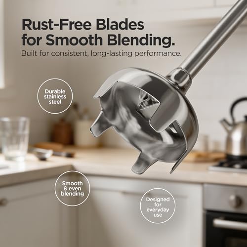Image of Preethi Blend Pro 250W Compact Blender | Hot & Cold Blending, Rust-Free Steel Arm | For Buttermilk, Smoothies & Baby Food | Easy Operation, Easy to Clean