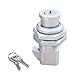 Push Button Latch for Perpendicular Door Configurations Latches for Boat Tool Box Push Close Latch Industrial Grade Lock for Glovebox Radio Box Marine Boat Applications (2PCS, Silver-2)