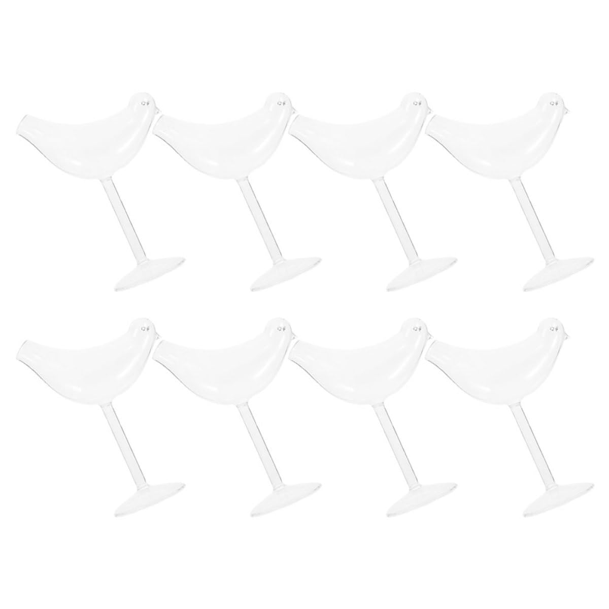 Verres à vin design oiseau transparent pour apéritif maison et table