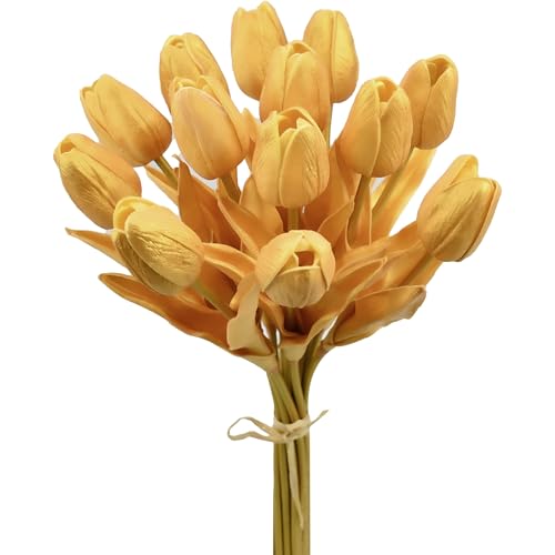 Image of Mandy's 12pcs Artificial Gold Tulips