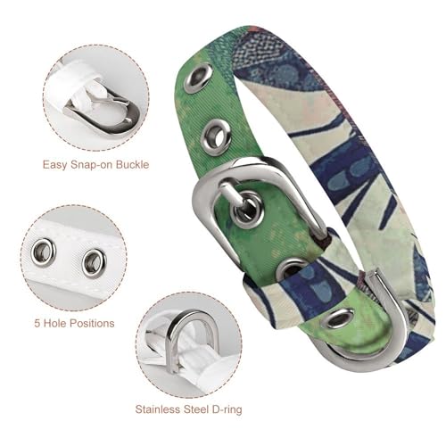 Collier libellule pour petit chien et chat réglable et moderne