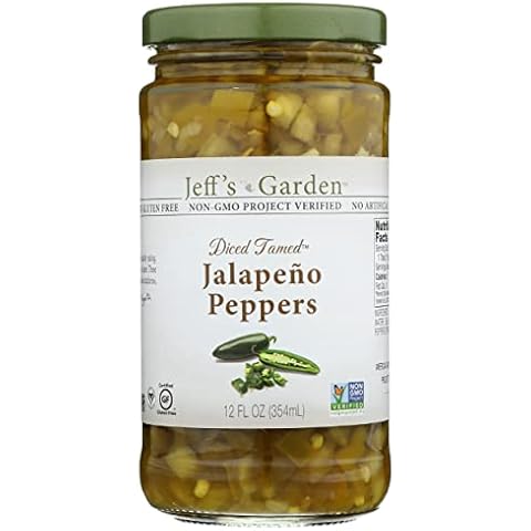 Jeff's Naturals Diced Tamed Jalapeño Peppers, Gluten Free & Non-GMO, 12 Oz (Pack of 6) Cover