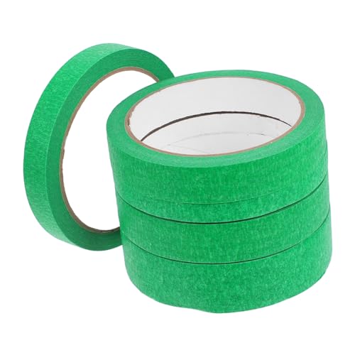 OKUMEYR Ruban De Masquage Vert 5 Pcs Sans Résidu Adhésif, Rouleau Washi Autocollant Pour Peinture Murale, Bricolage Et Loisirs Créatifs