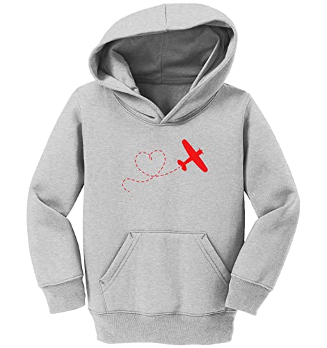 Haase Unlimited Airplane Heart Trail - Plane Cute Toddler/Youth Fleece Hoodie2