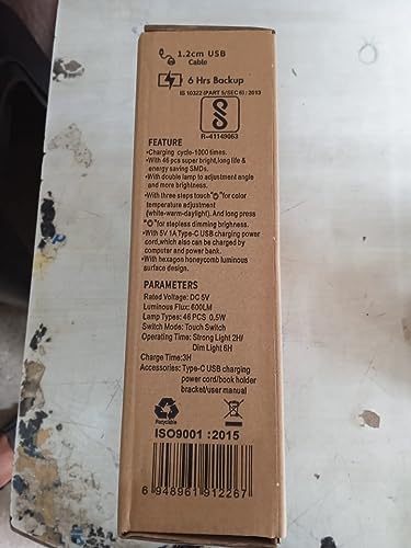 Image of Akari Rechargeable Table Lamp for Study, LED Cabinet Light With Magnet, Eye-Protection Desk Lamp, Night Light for Children, Student Safety (Ak-1711) - Plastic, White