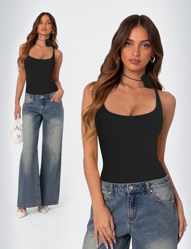 Tummy Control Shapewear Tank Tops for Women Seamless Body Shaper Scrunch Bust Compression Tank Top2