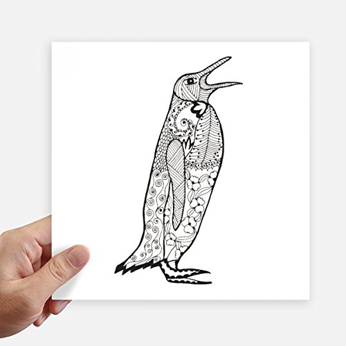 Autocollant pingouin sketch multiusage stickers pc moto 4 pièces - 2